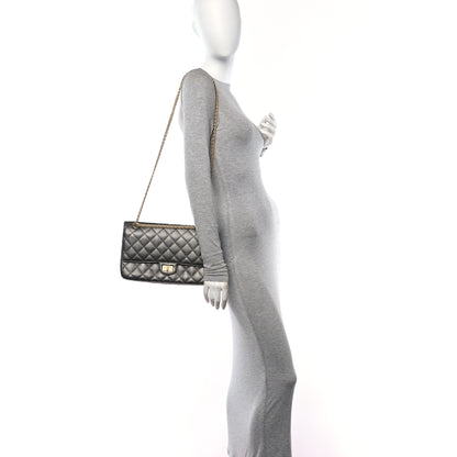 Chanel Metallic Calfskin Quilted 2.55 Reissue 226 Flap Charcoal 2 of 12