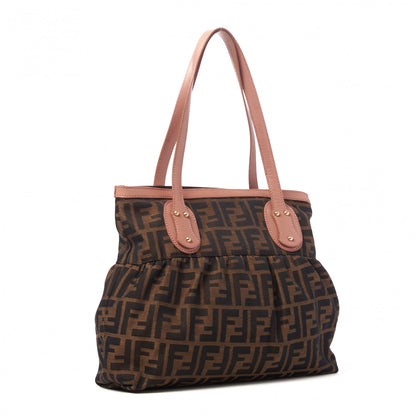 Fendi Zucca Cuoio Lucido Small Chef Shopping Tote Tobacco Bois de Rose 2 of 7