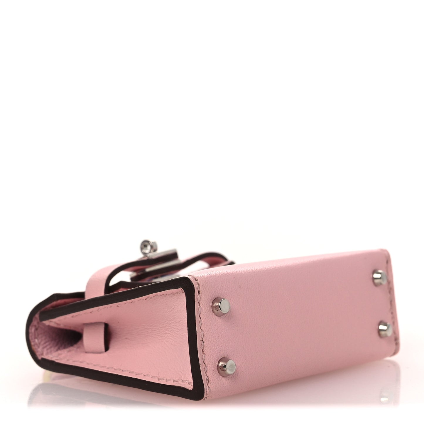 Tadelakt Mini Kelly Twilly Bag Charm Rose Sakura