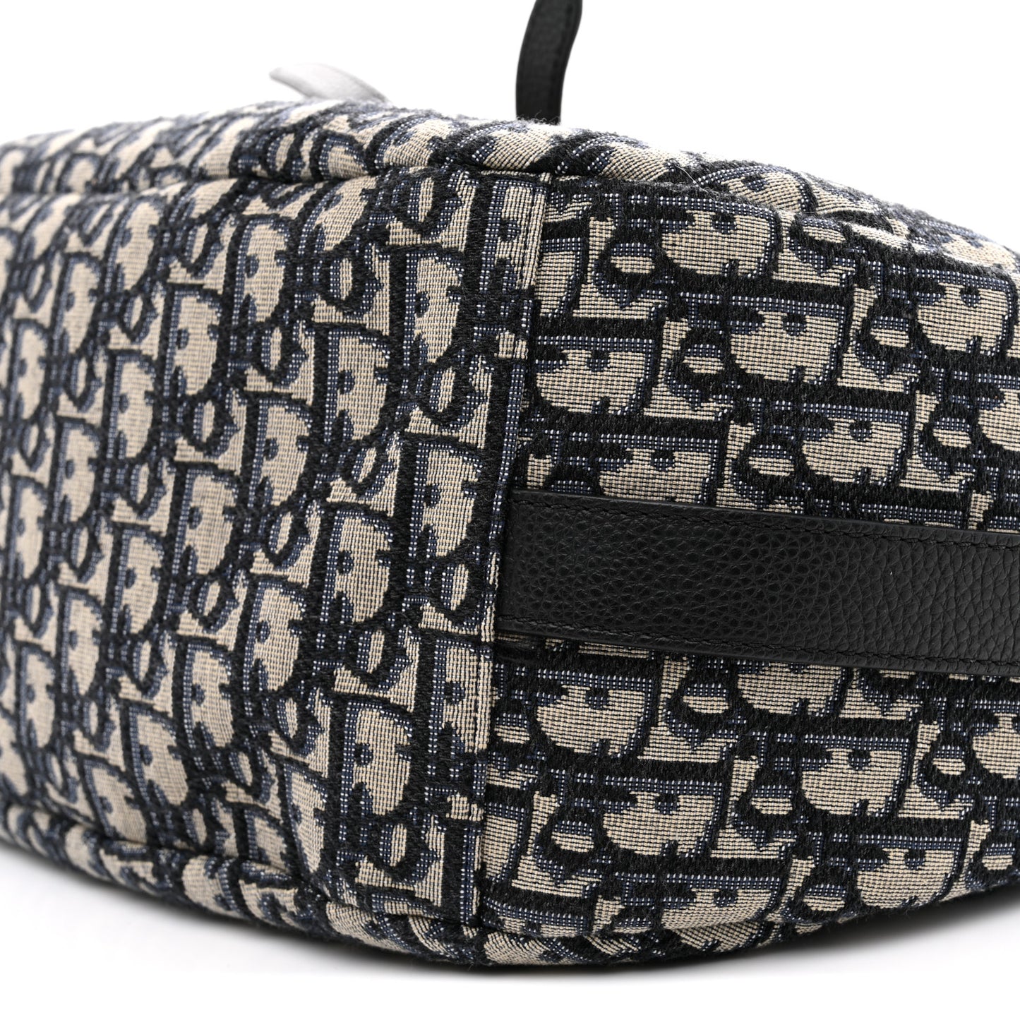 Oblique Soft Saddle Bag Beige Blue