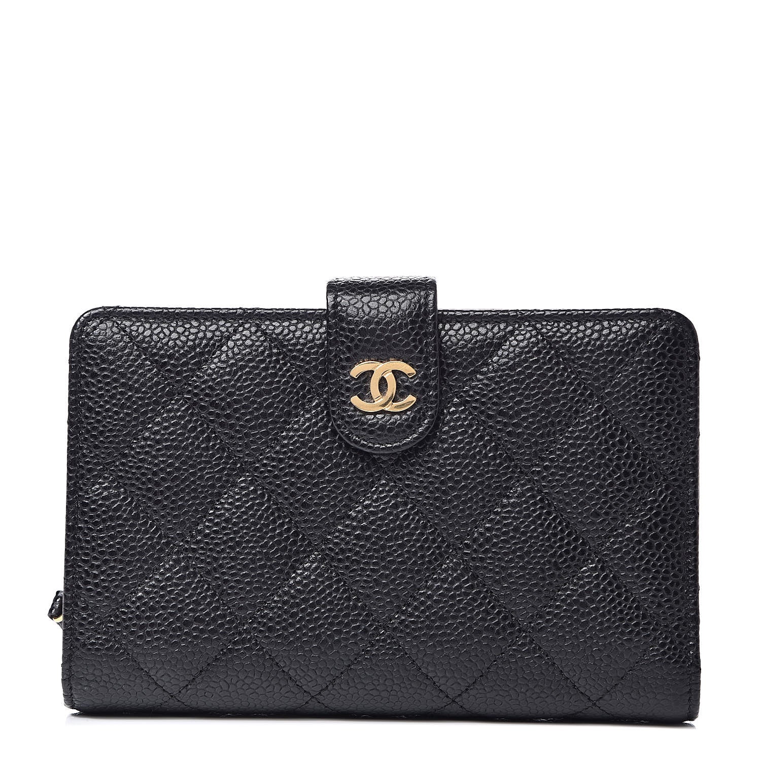 Chanel Caviar Quilted Zipped Pocket Wallet Black 1 of 10