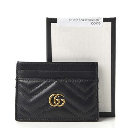Gucci Calfskin Matelasse GG Marmont Card Holder Black 8 of 8