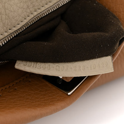 Fendi Cuoio Romano Selleria Bi-Color Mini Peekaboo Iconic Satchel Mou Milk 9 of 13