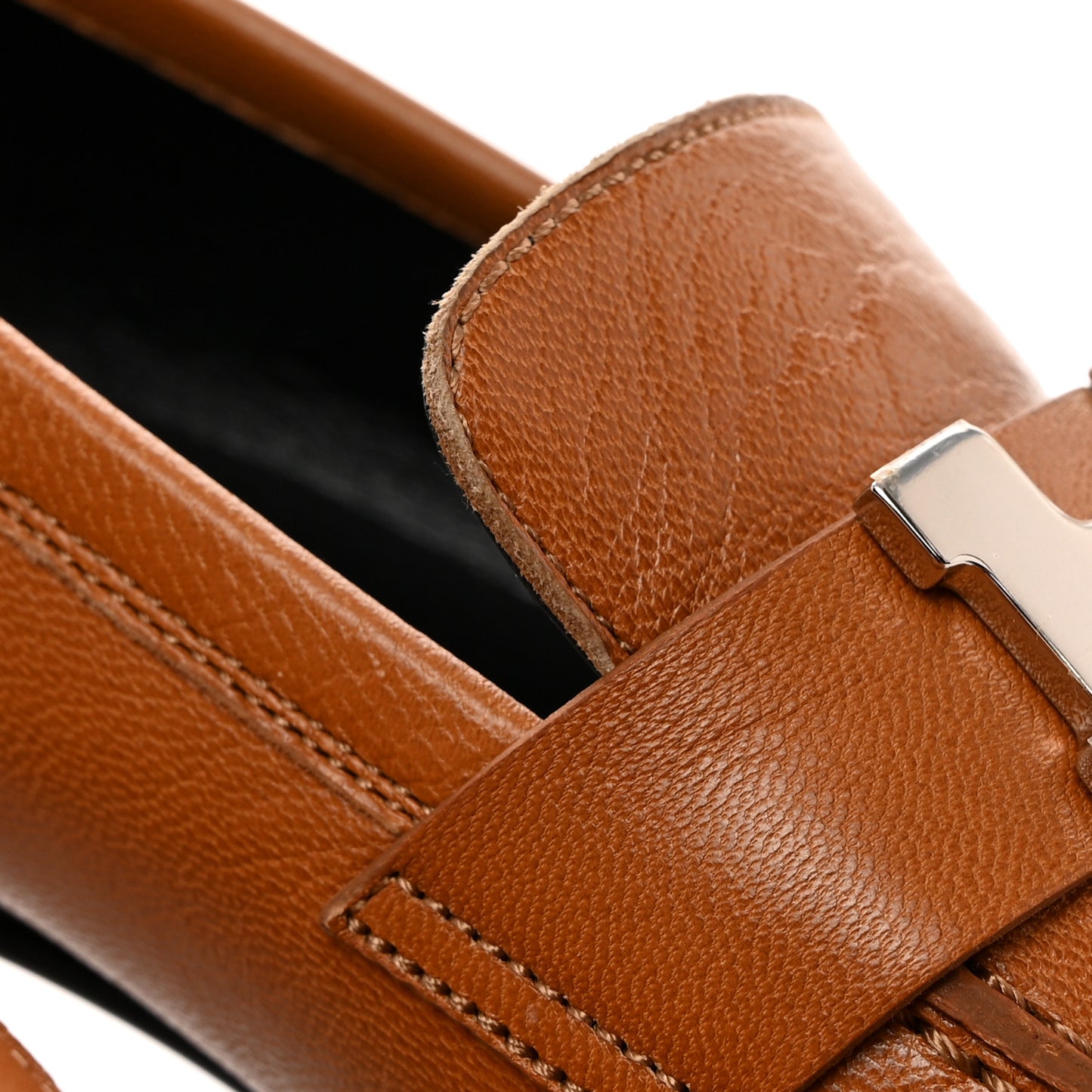 Goatskin Womens Paris Loafers 37.5 Gold