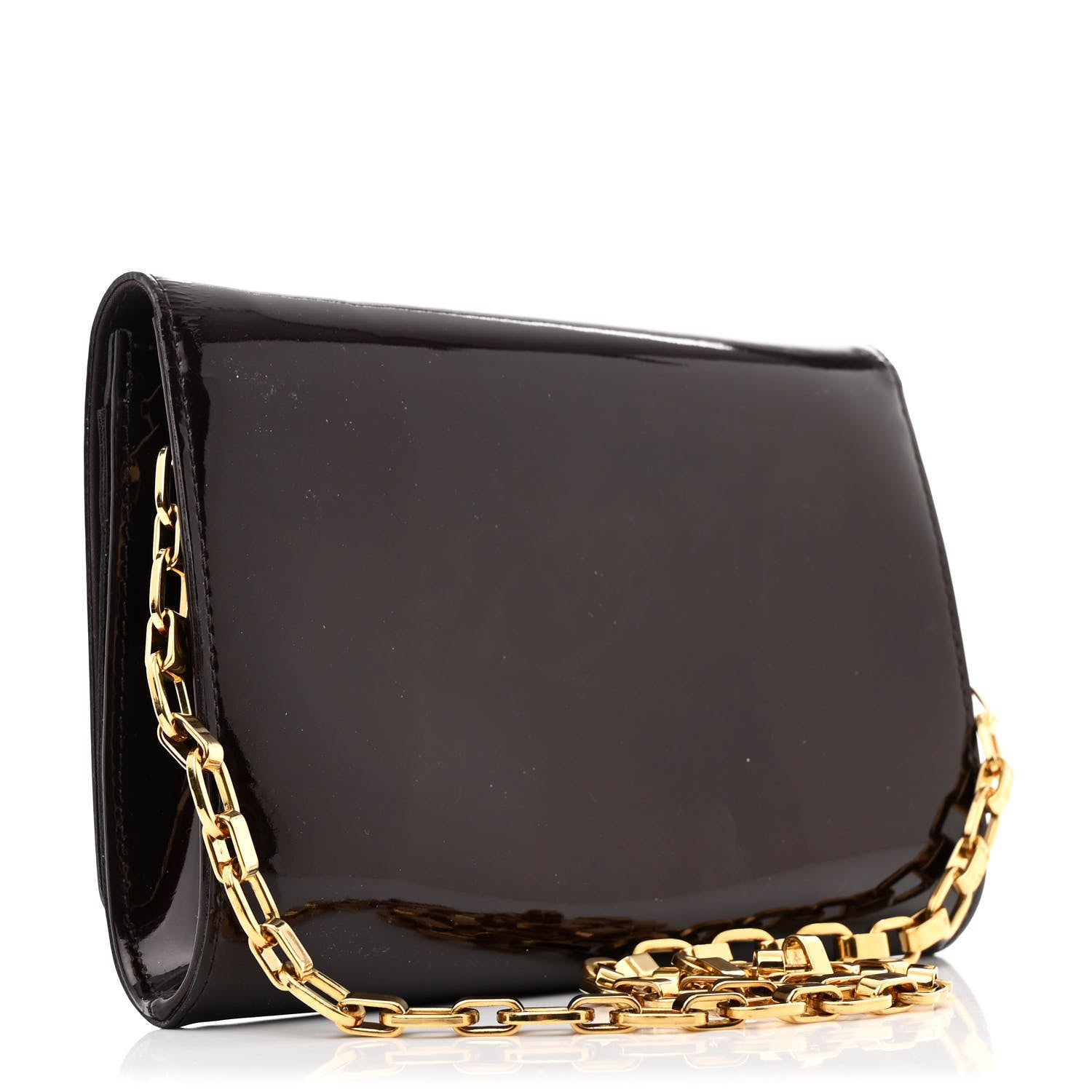 Louis Vuitton Patent Chain Louise GM Amarante 3 of 11