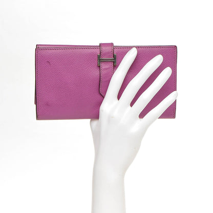 Hermes Epsom Tri-Fold Bearn Wallet Cyclamen 2 of 10