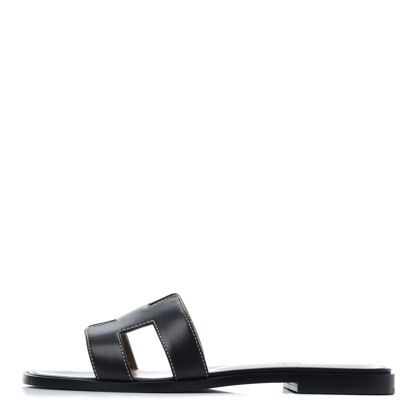 Box Calfskin Oran Sandals 37 Black