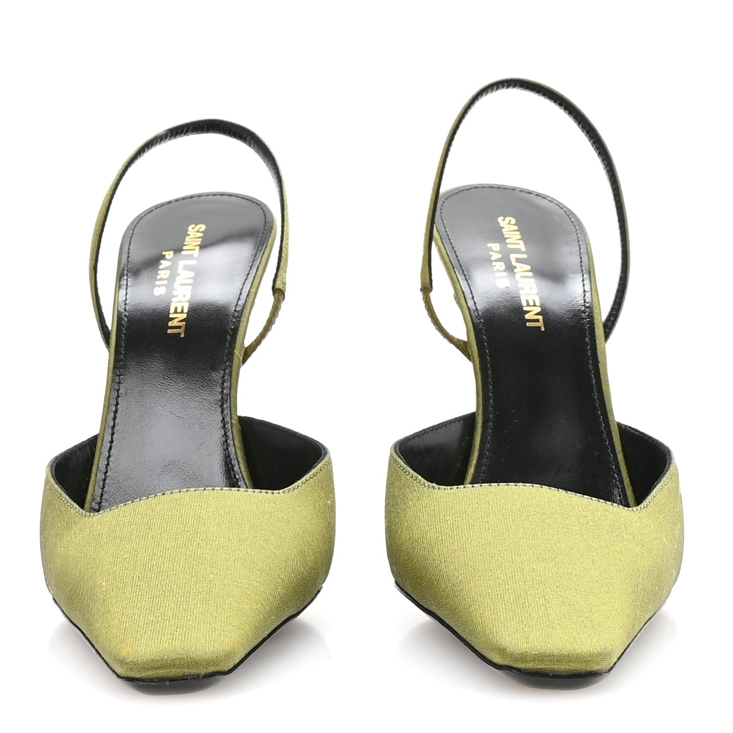 Crepe De Chine Blade 105 Slingback Pumps 37.5 Lime