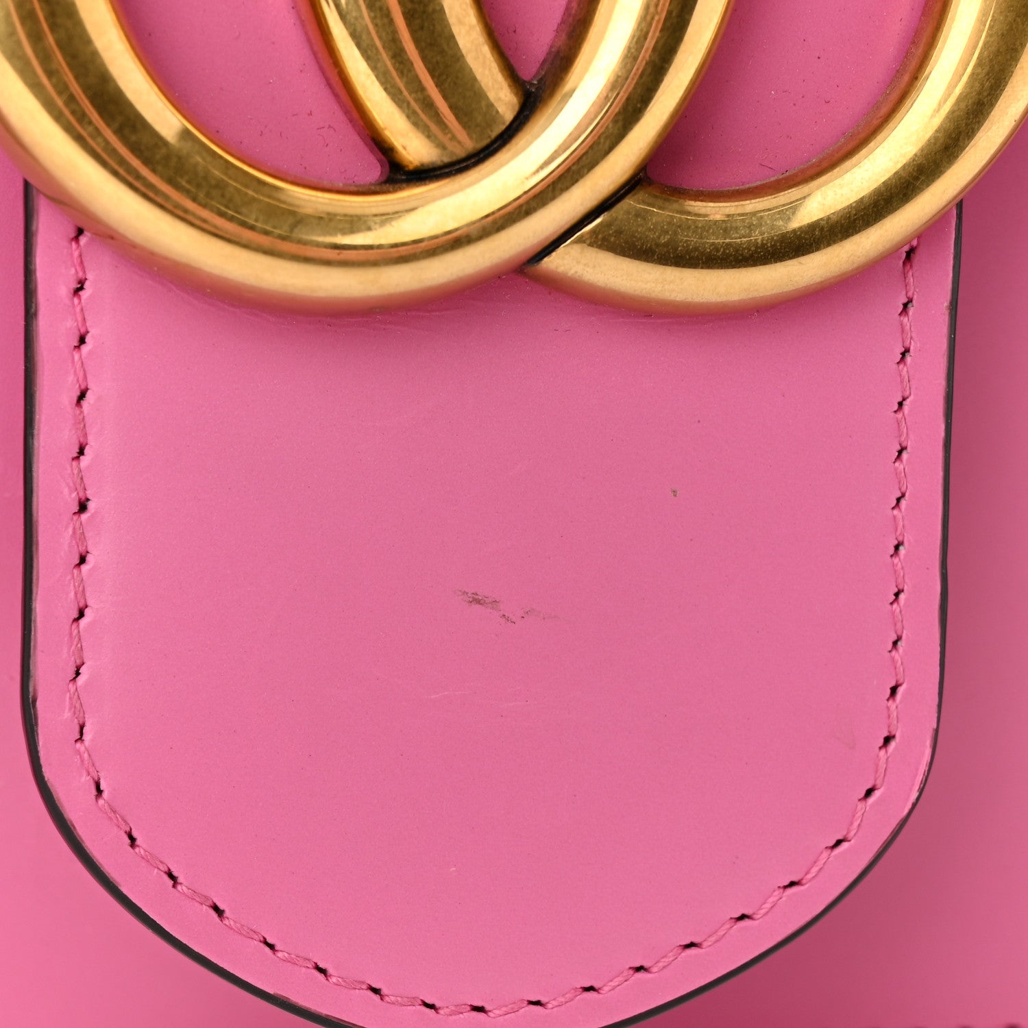 Gucci Knight Calfskin Malaga Kid Heart Medium GG Marmont Chain Handle Bag Tropical Pink Flower Hibiscus Red Multicolor 11 of 16