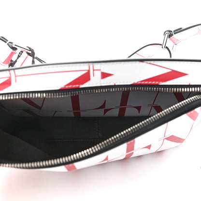 Valentino Garavani Calfskin Mens VLTN Belt Bag White Red 5 of 8