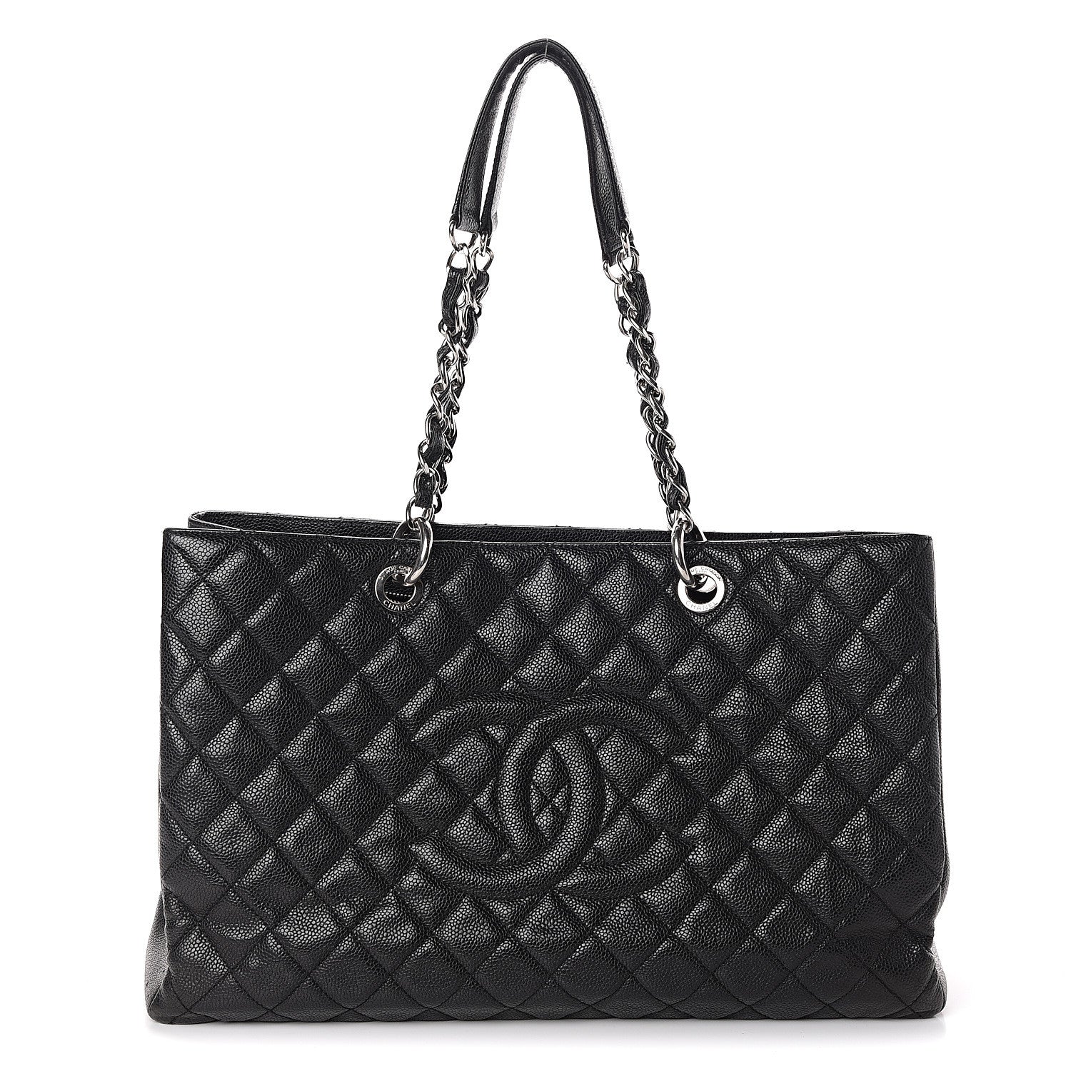 Chanel Caviar Quilted XL Grand Shopping Tote GST Black 1 of 10