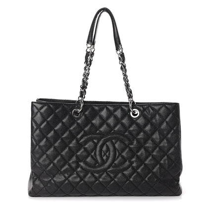 Chanel Caviar Quilted XL Grand Shopping Tote GST Black 1 of 10