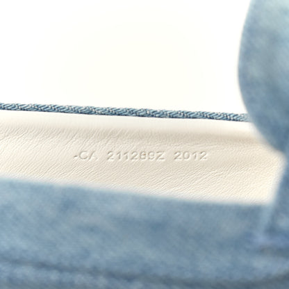 Hermes Denim Canvas Womens Trip Espadrilles 37 Bleu Clair 8 of 8