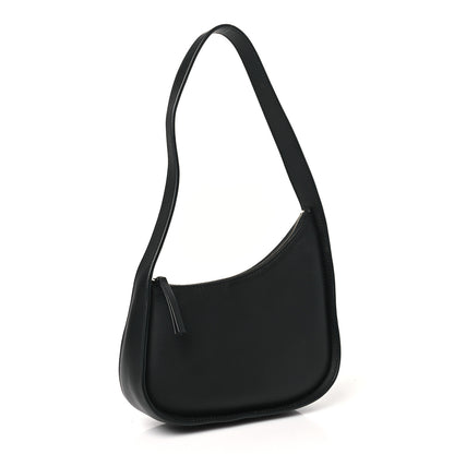 The Row Smooth Calfskin Half Moon Shoulder Bag Black 3 of 9