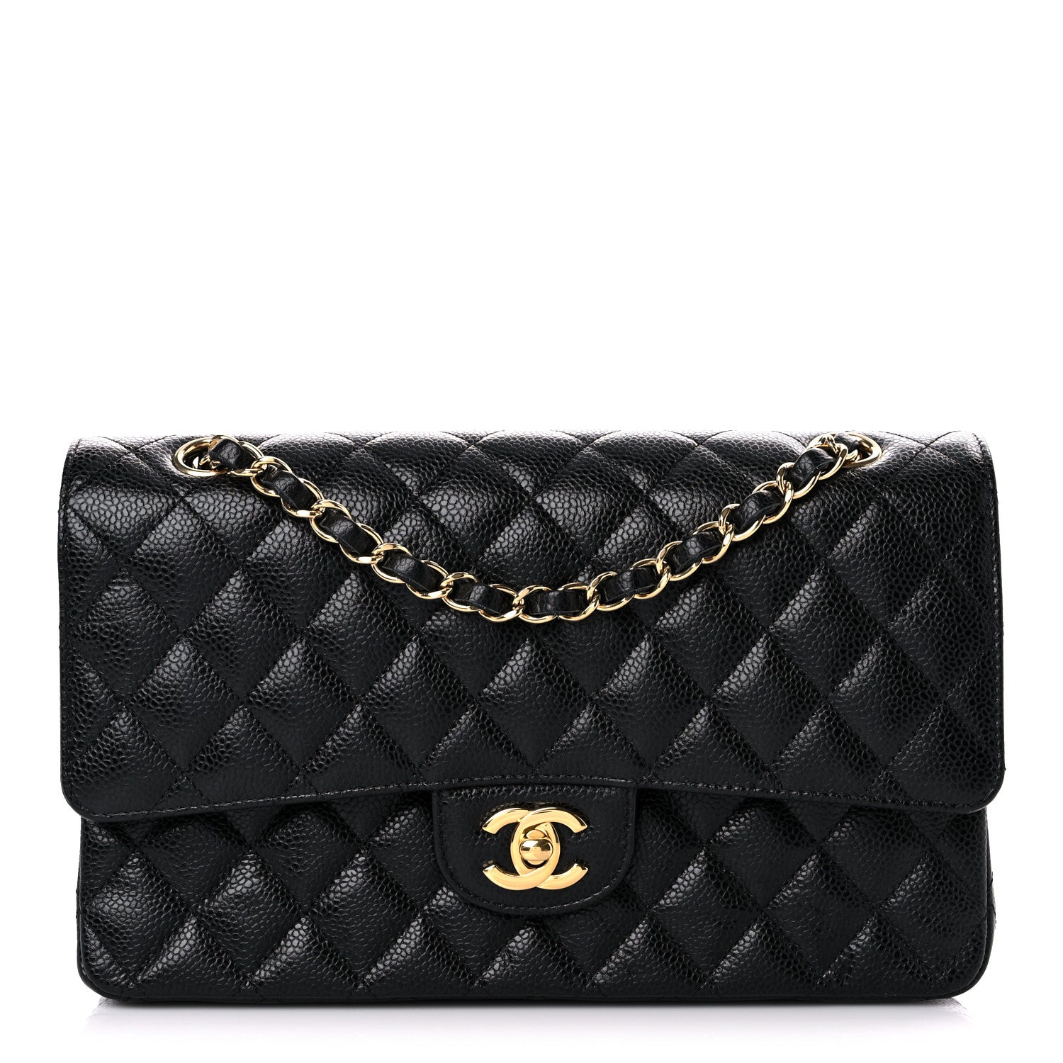 Chanel Caviar Quilted Medium Double Flap Black 1 of 12