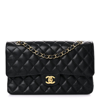 Chanel Caviar Quilted Medium Double Flap Black 1 of 12