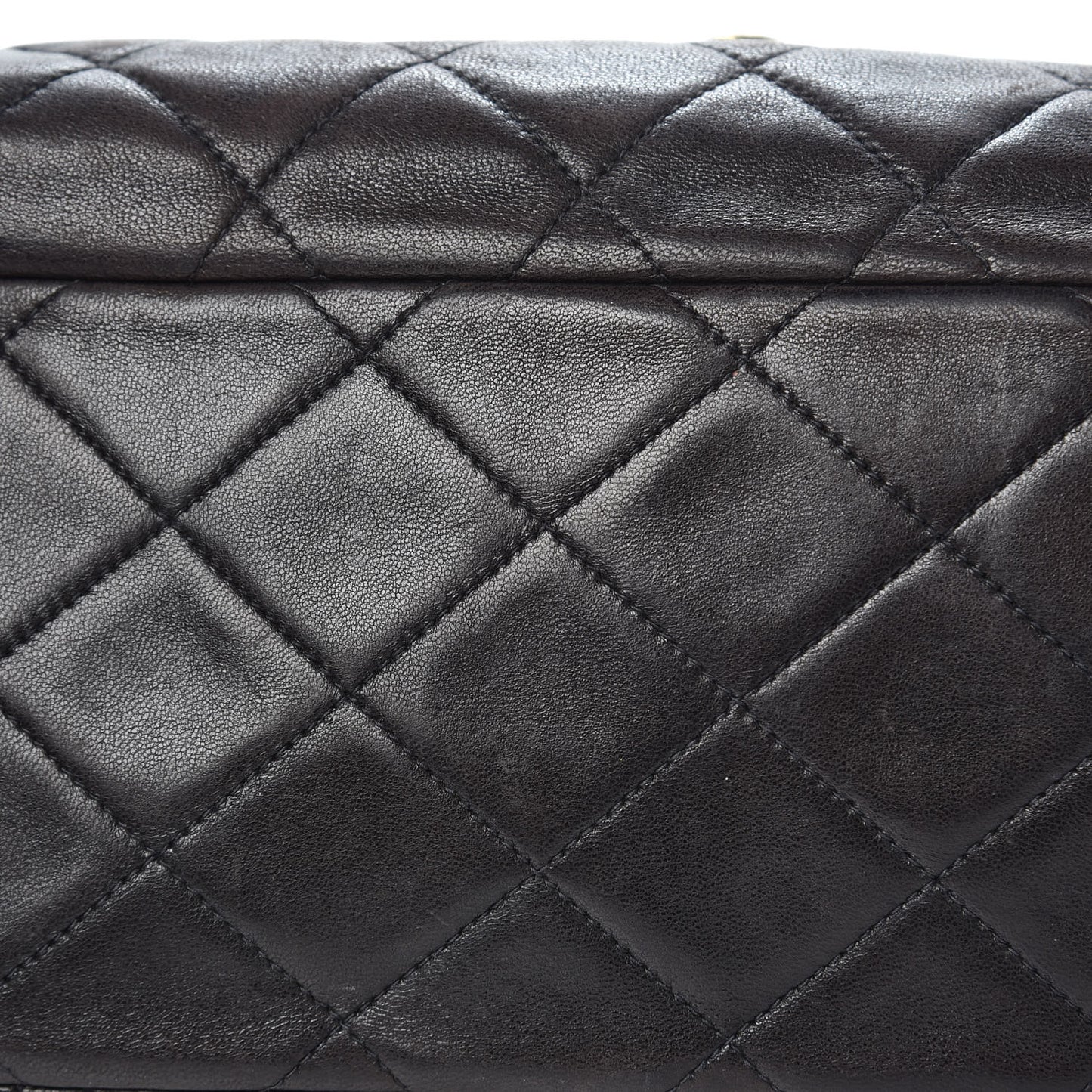 Lambskin Quilted XL Jumbo Single Flap Black