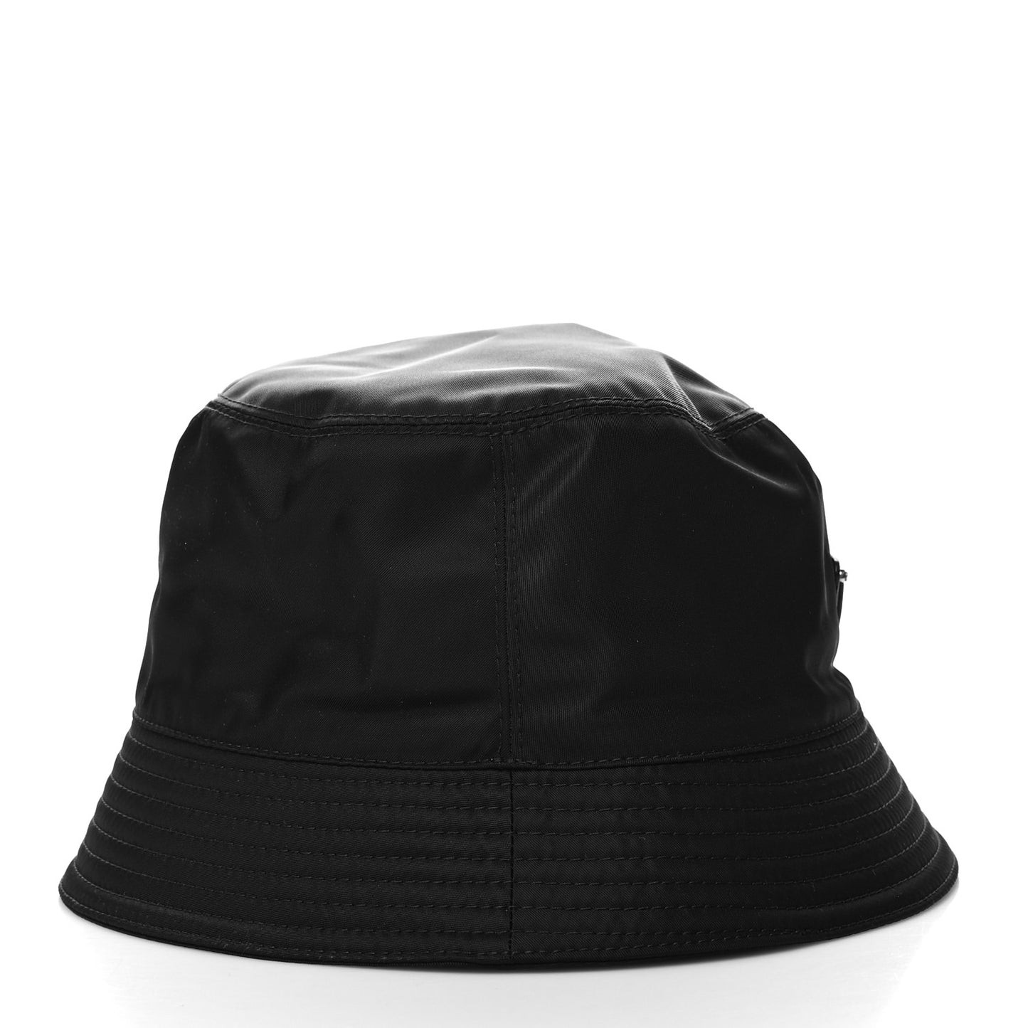 Re-Nylon Metal Triangle Logo Womens Bucket Hat XL Black