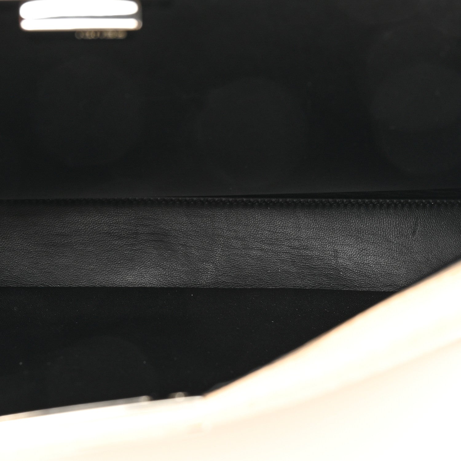 Fendi Water Snakeskin Nappa Medium Peekaboo Iconic Satchel Beige Black 5 of 21
