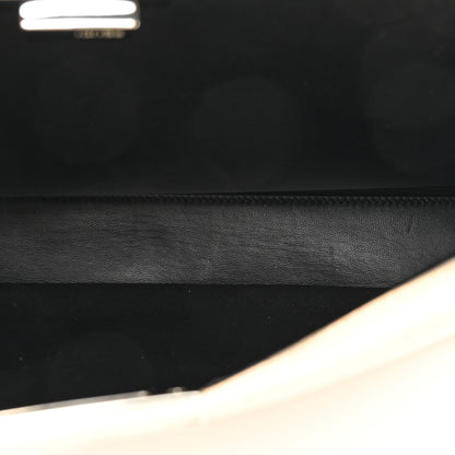 Fendi Water Snakeskin Nappa Medium Peekaboo Iconic Satchel Beige Black 5 of 21