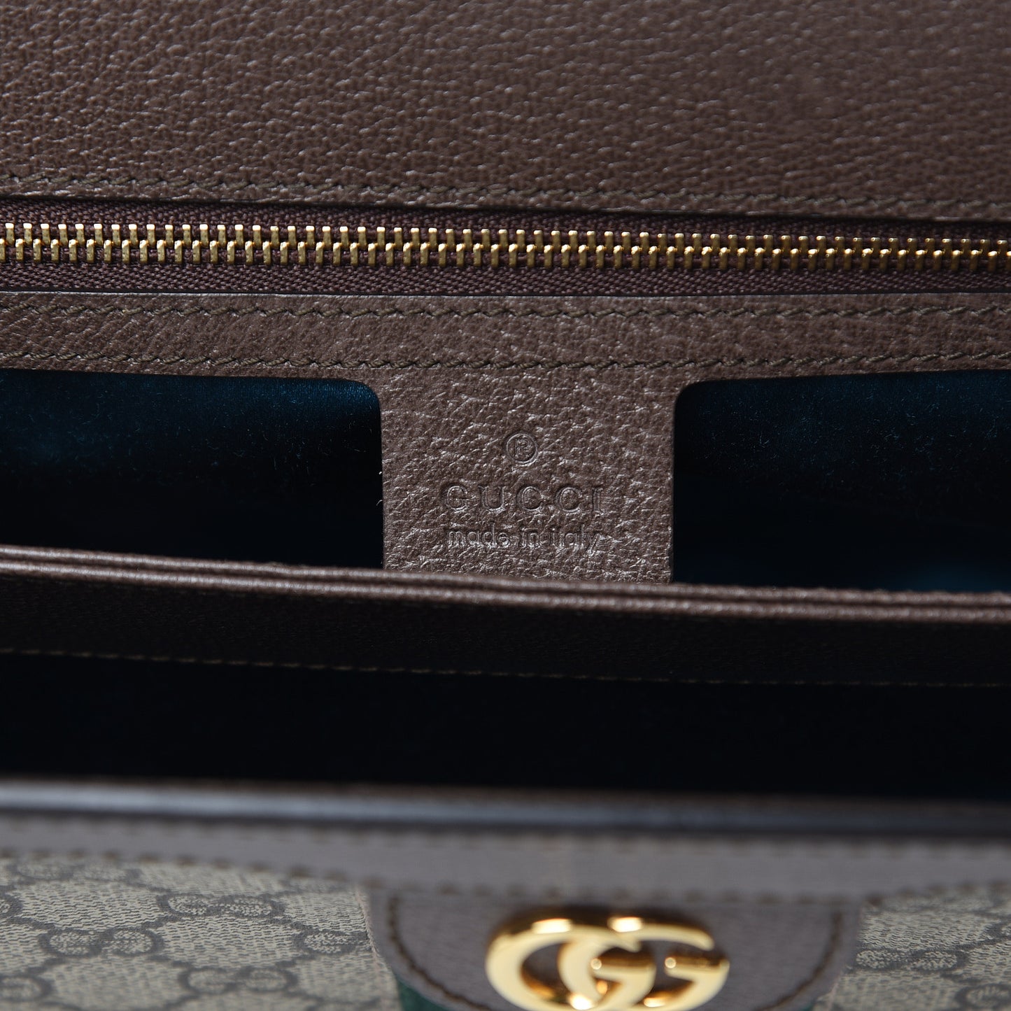GG Supreme Monogram Web Medium Ophidia Chain Shoulder Bag Brown