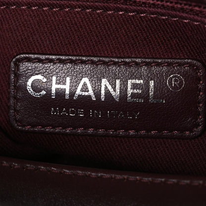 Chanel Aged Calfskin Quilted Tweed Portobello Tote Burgundy 6 of 10