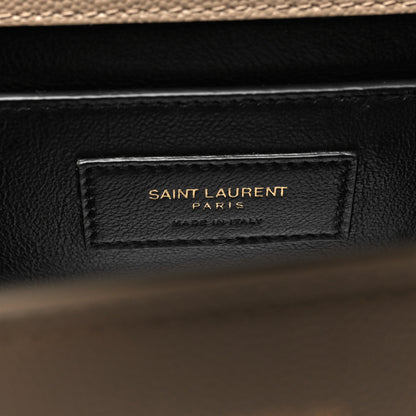 Saint Laurent Grain de Poudre Medium Classic Monogram Cassandra Top Handle Dark Beige 6 of 11