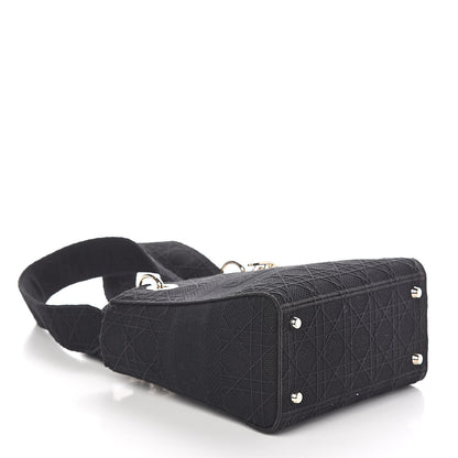Christian Dior Canvas Cannage Medium Lady D-Lite Black 4 of 9