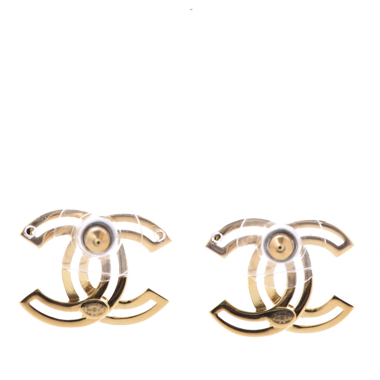 Metal Obazine CC Earrings Gold