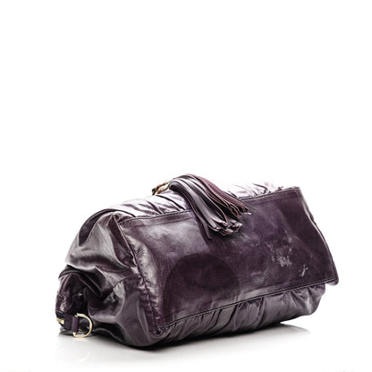 Gucci Calfskin Bamboo Beads Top Handle Bag Purple 4 of 10