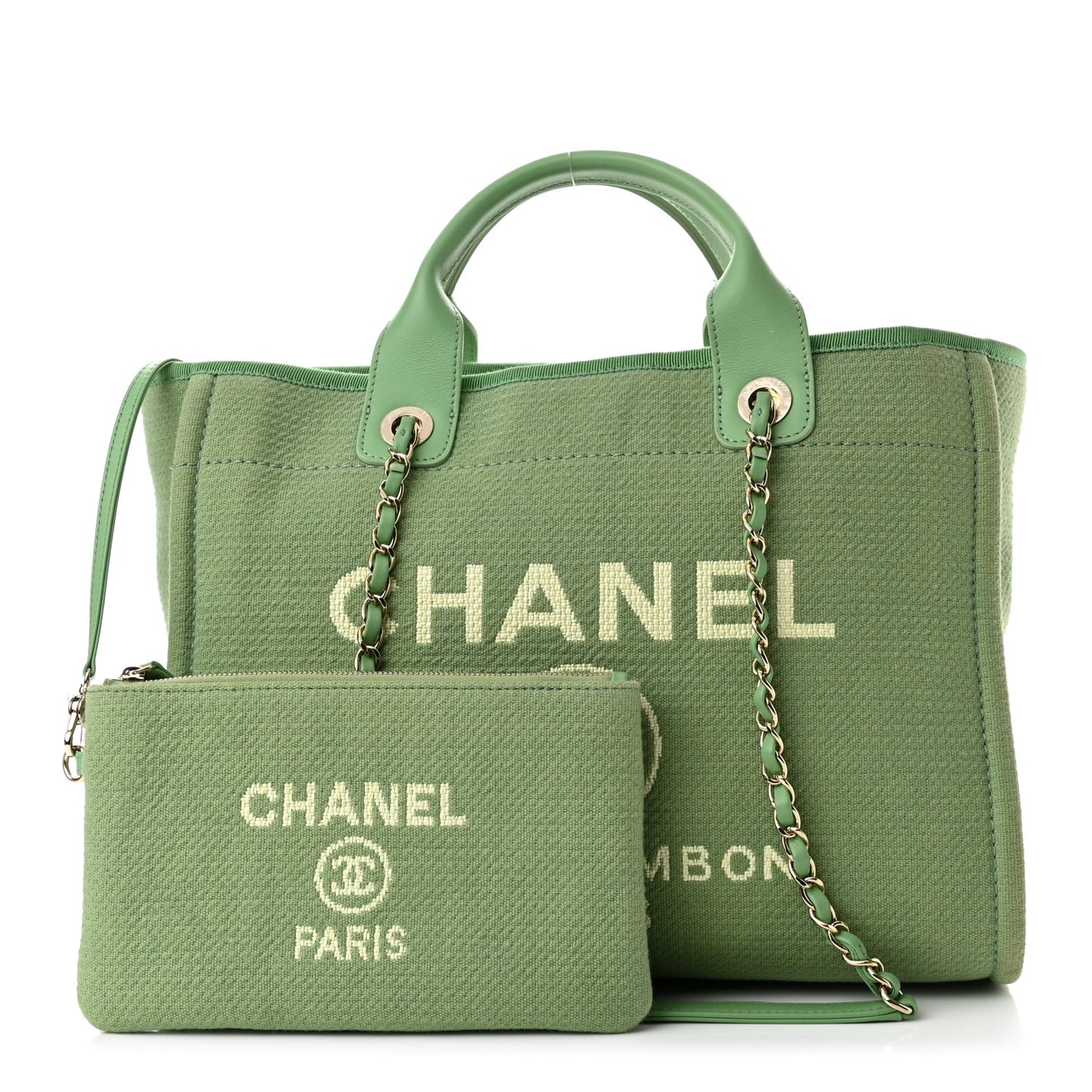 Mixed Fibers Small Deauville Tote Green