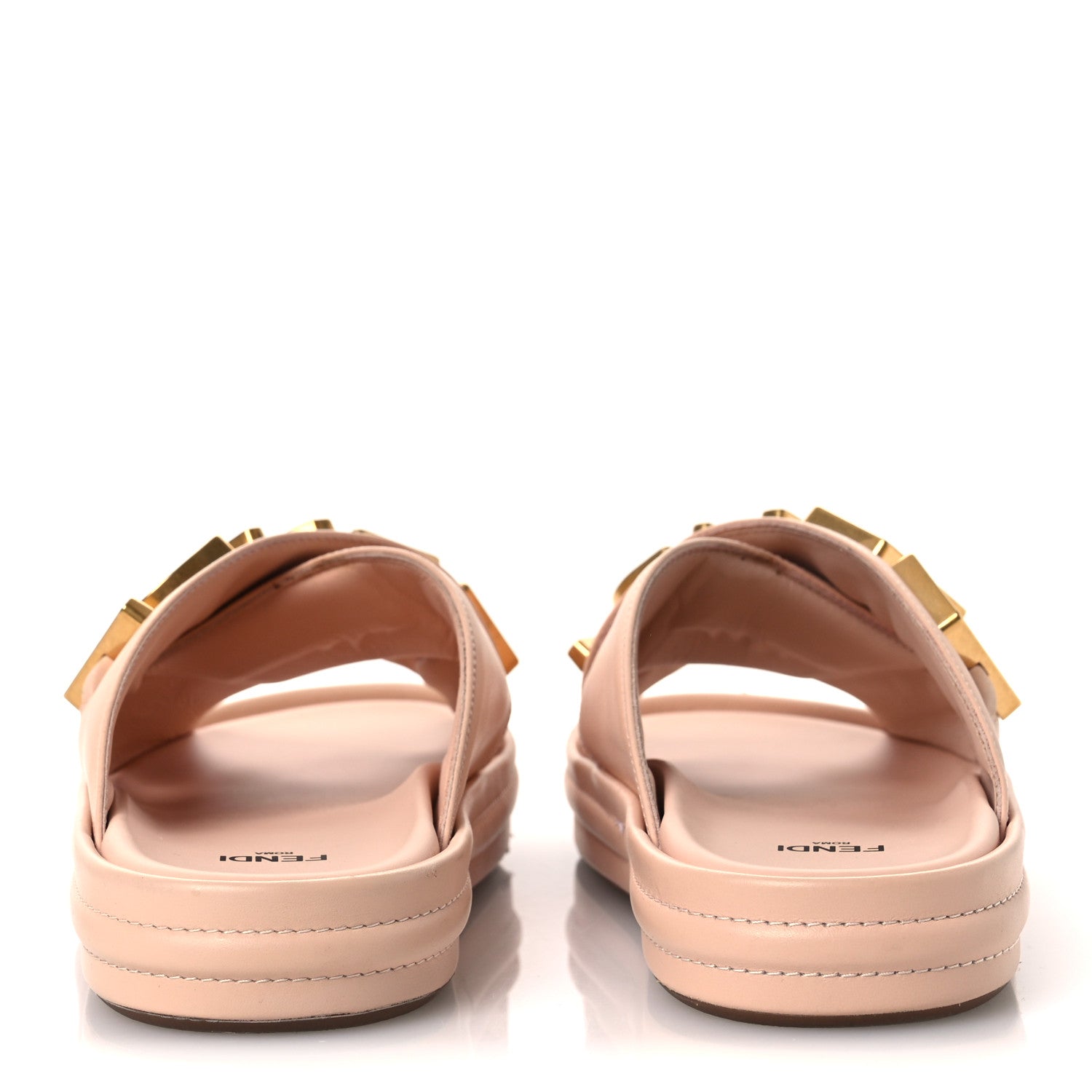 Fendi Vitello Womens Fendigraphy Slide Sandals 38 Light Rose 6 of 15
