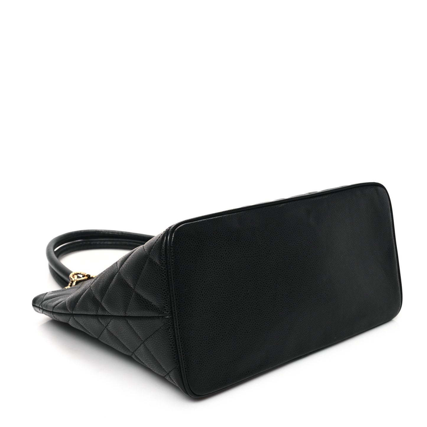 Caviar Quilted Medallion Tote Black