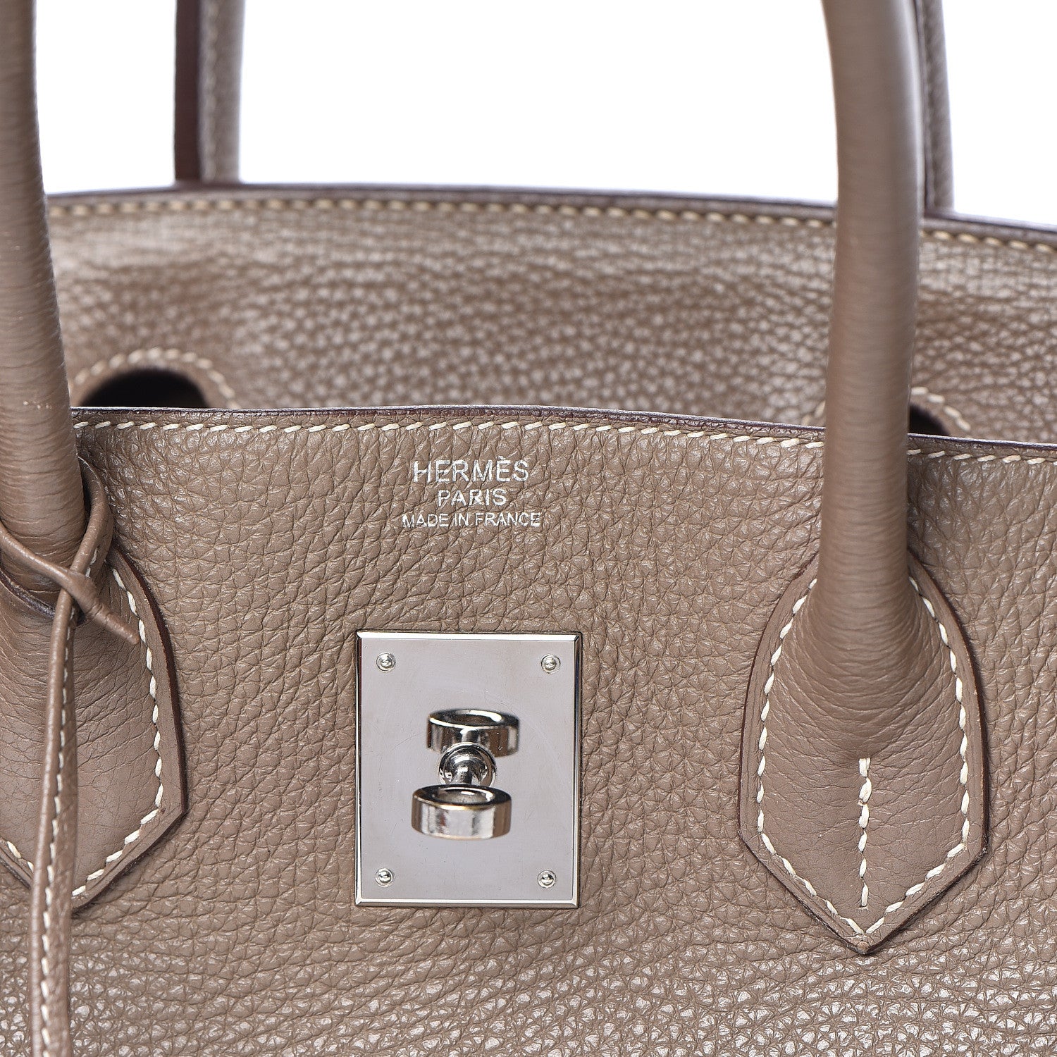 Hermes Taurillon Clemence Birkin 30 Etoupe 15 of 31