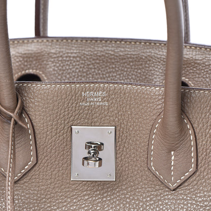 Hermes Taurillon Clemence Birkin 30 Etoupe 15 of 31