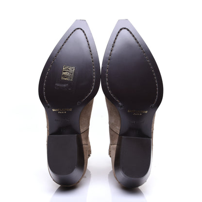 Saint Laurent Suede West Chelsea Boots 36 Sigaro 9 of 10