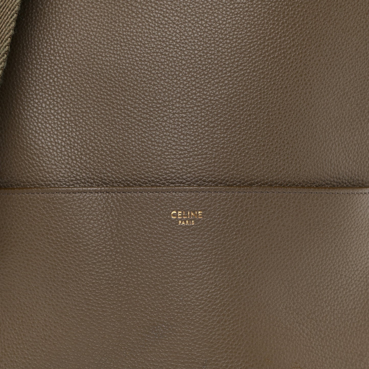 Soft Grained Calfskin Sangle Bucket Bag Taupe