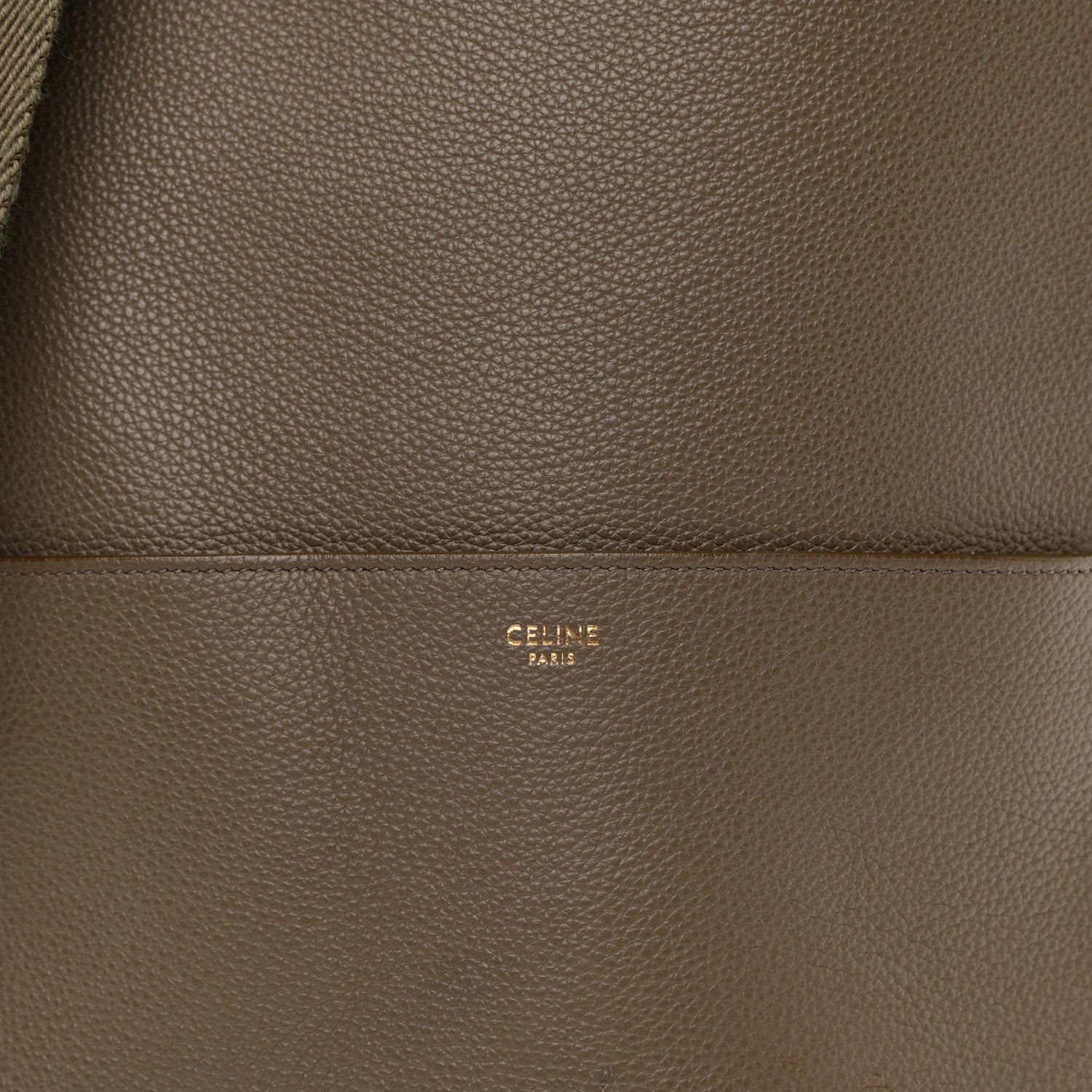 Celine Soft Grained Calfskin Sangle Bucket Bag Taupe 9 of 13