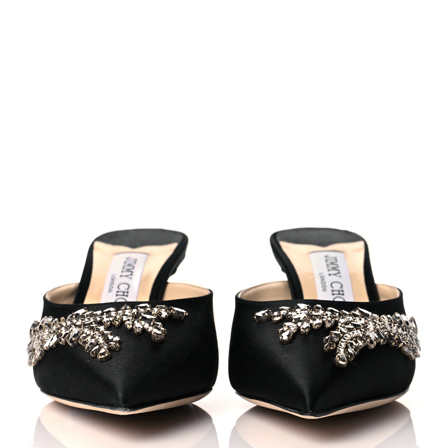 Satin Crystal Rav 65 Heels 37.5 Black