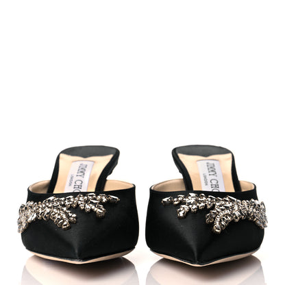 Jimmy Choo Satin Crystal Rav 65 Heels 37.5 Black 2 of 10