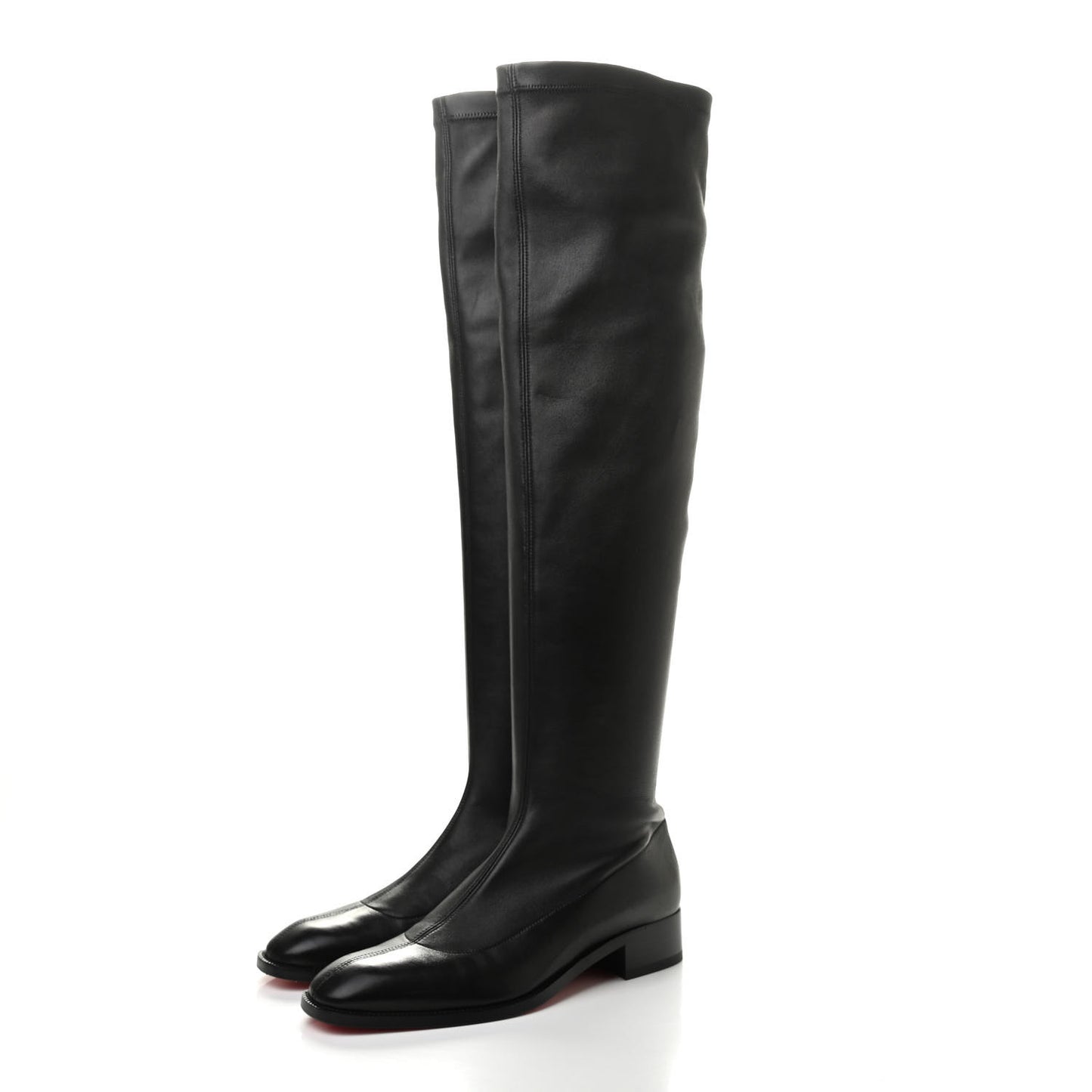 Nappa Theophila Stretch Over The Knee Boots 38 Black