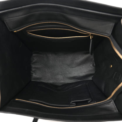 Celine Satin Calfskin Suede Micro Tri-Color Luggage Almond 5 of 13