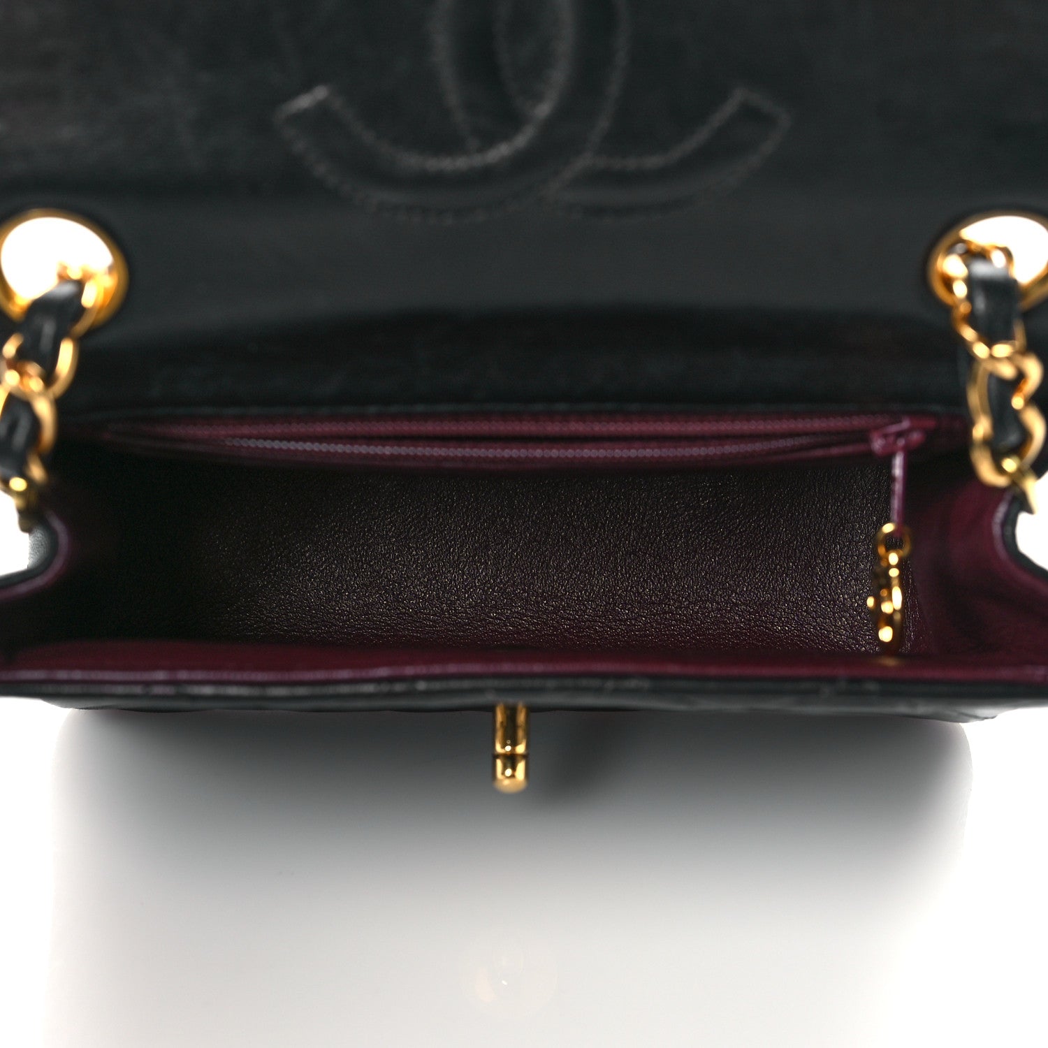 Chanel Lambskin Quilted Mini Square Flap Bag Black 5 of 10