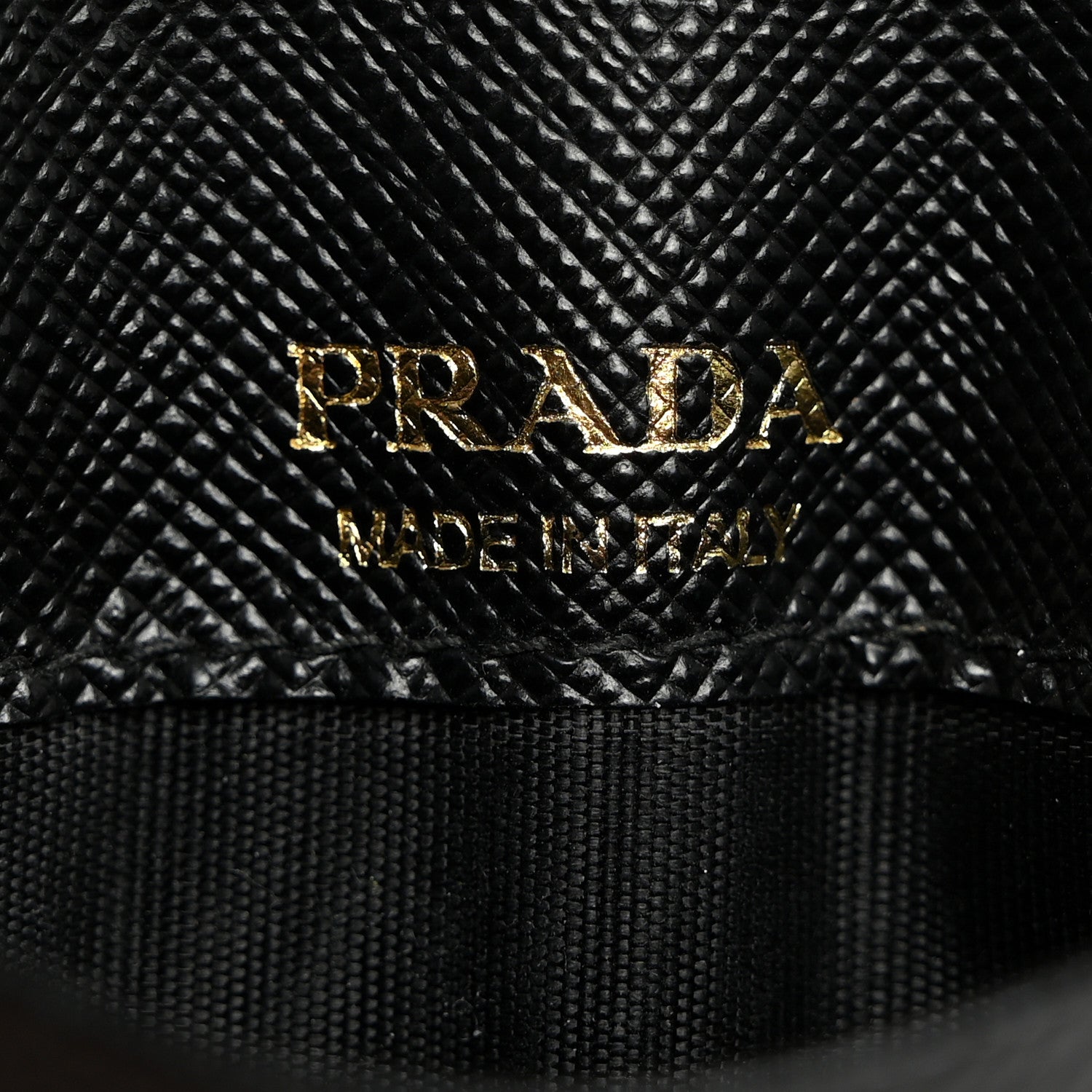 Prada Saffiano Triangle Card Holder Black 6 of 7