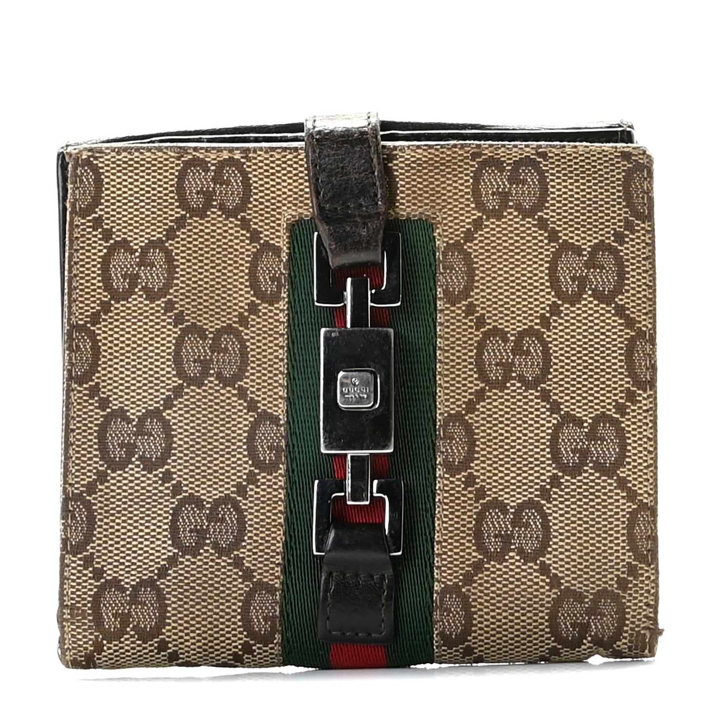 Monogram Web Jackie French Wallet Brown