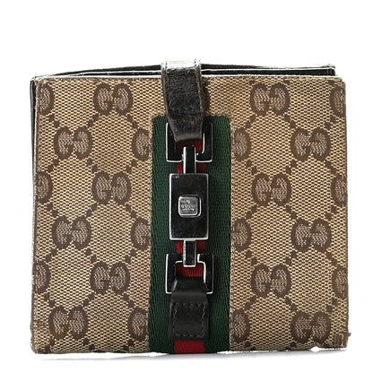 Gucci Monogram Web Jackie French Wallet Brown 1 of 11