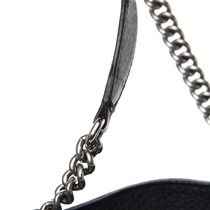 Gucci Pebbled Calfskin Studded Medium Soho Chain Shoulder Bag Black 12 of 13