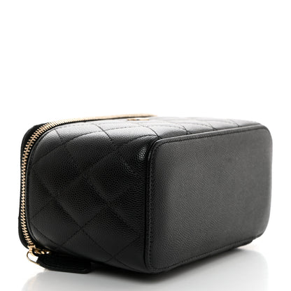 Chanel Caviar Quilted Small Vanity Case With Chain Black 4 of 10