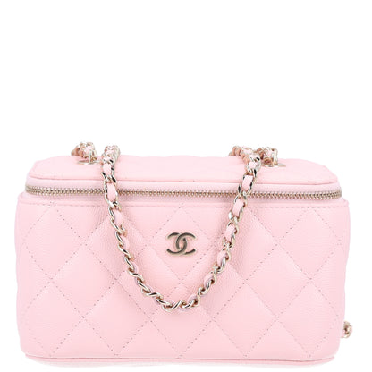 Chanel Caviar Quilted Small Vanity Case With Chain Pink 1 of 10