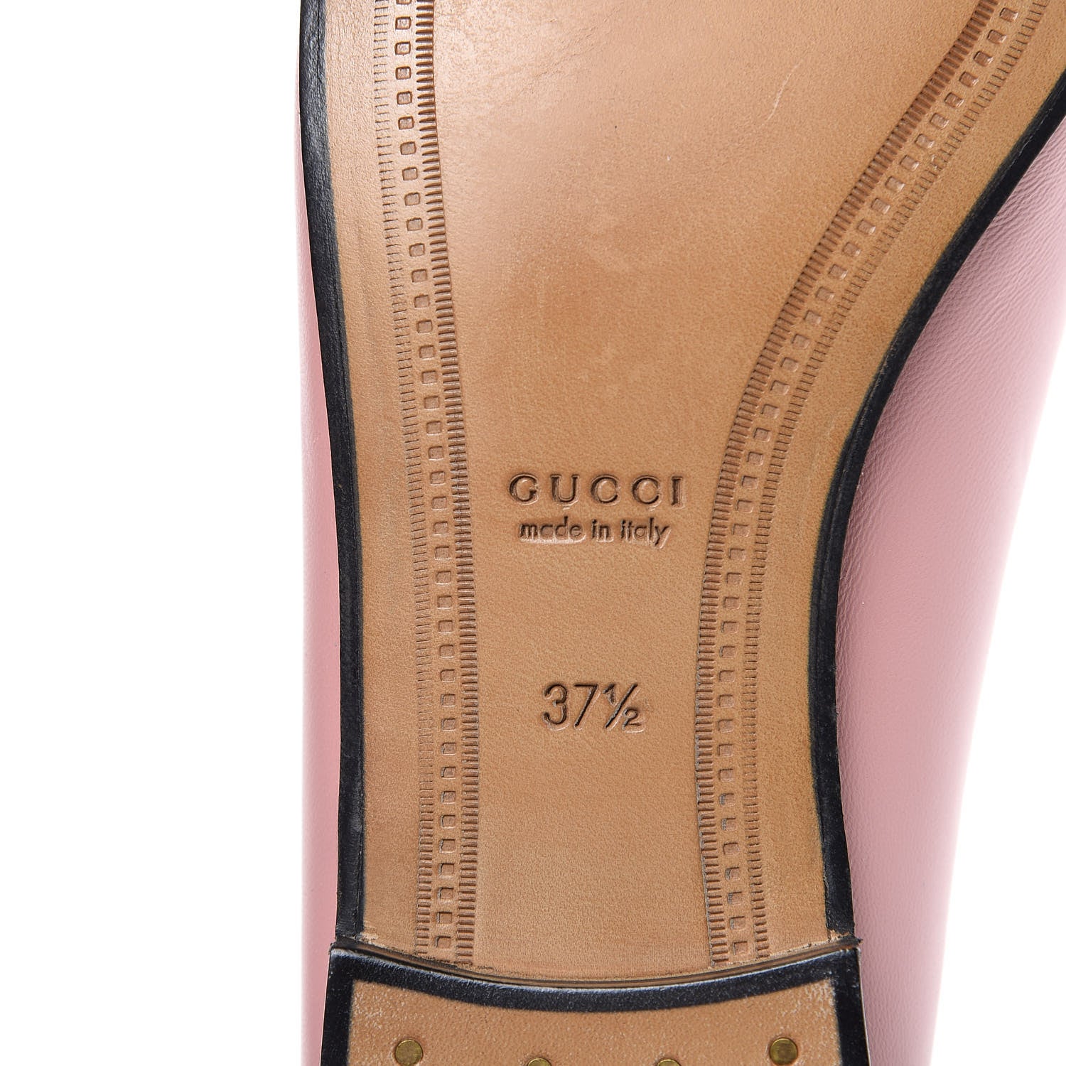 Gucci Lambskin Womens Brixton Horsebit Loafers 37.5 Perfect Pink 6 of 10